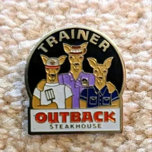 Outback Steakhouse Trainer Vintage Lapel Pin